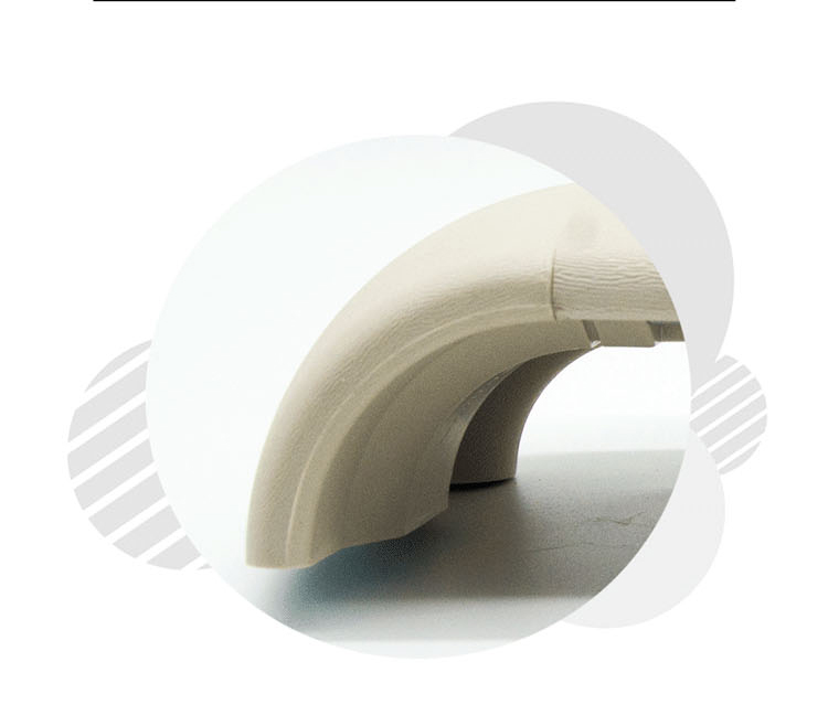 round gripping Solid color handrail and integrated vinyl wall guard